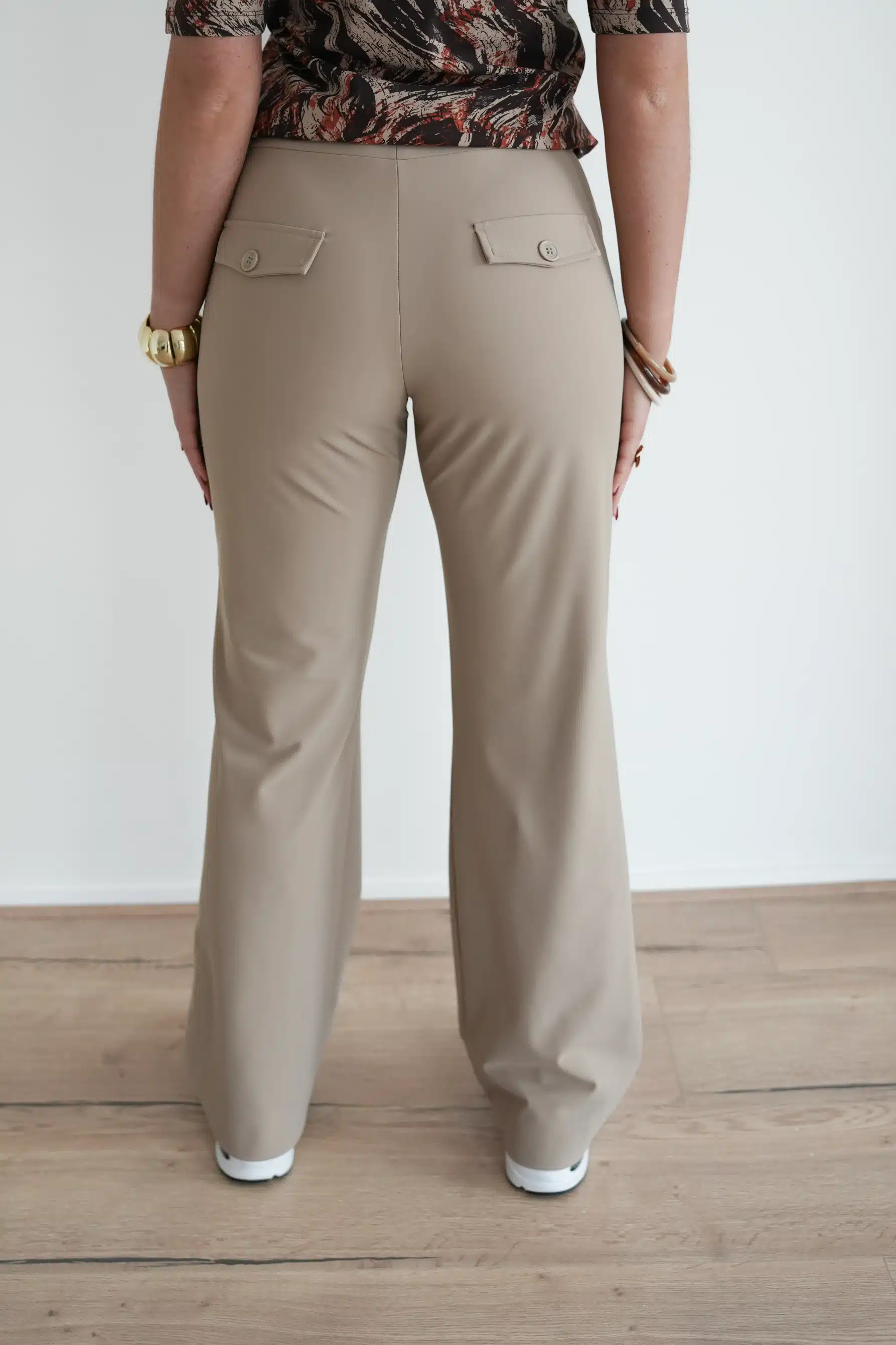 Mi Piace Trouser Straight Bonded Latte - Afbeelding 2