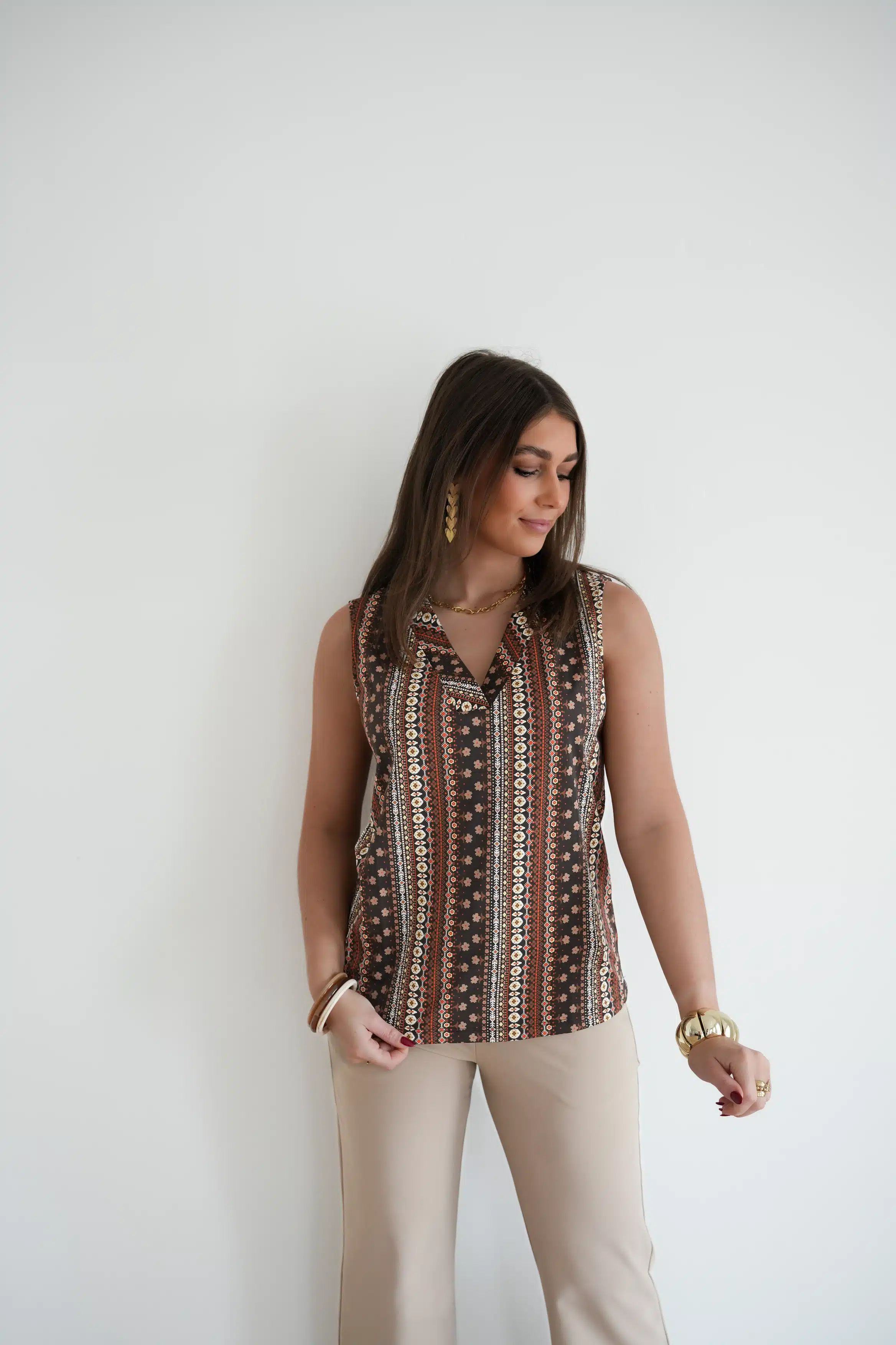 Mi Piace Travel V Neck Boho Print > - Afbeelding 5
