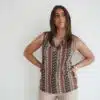 Mi Piace Travel V Neck Boho Print >
