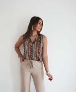 Alternative view of Mi Piace Travel V Neck Boho Print >