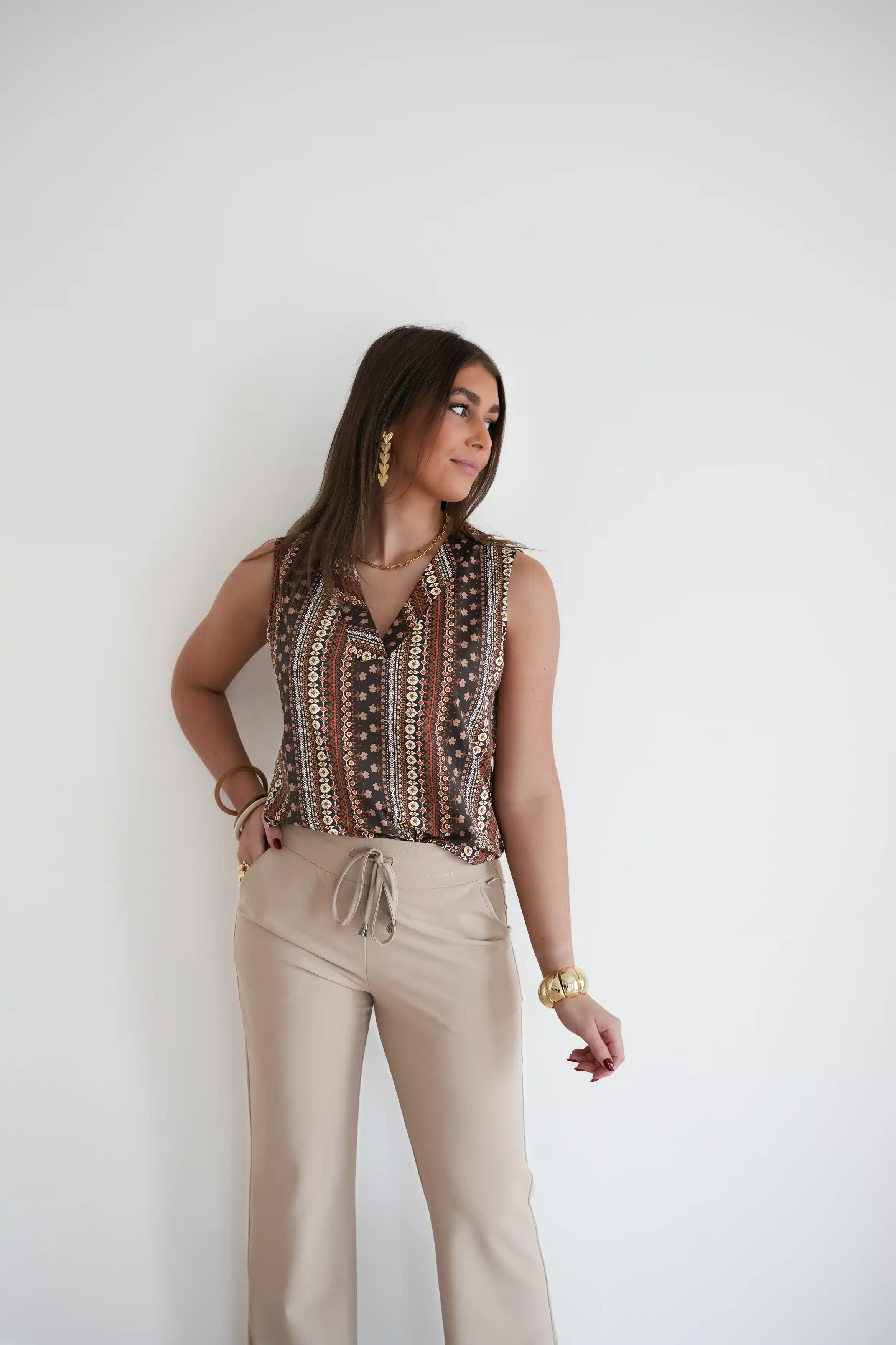 Mi Piace Travel V Neck Boho Print > - Afbeelding 2