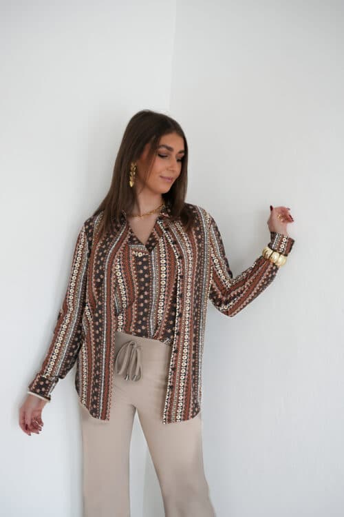 Alternative view of Mi Piace Travel Blouse Boho Print >