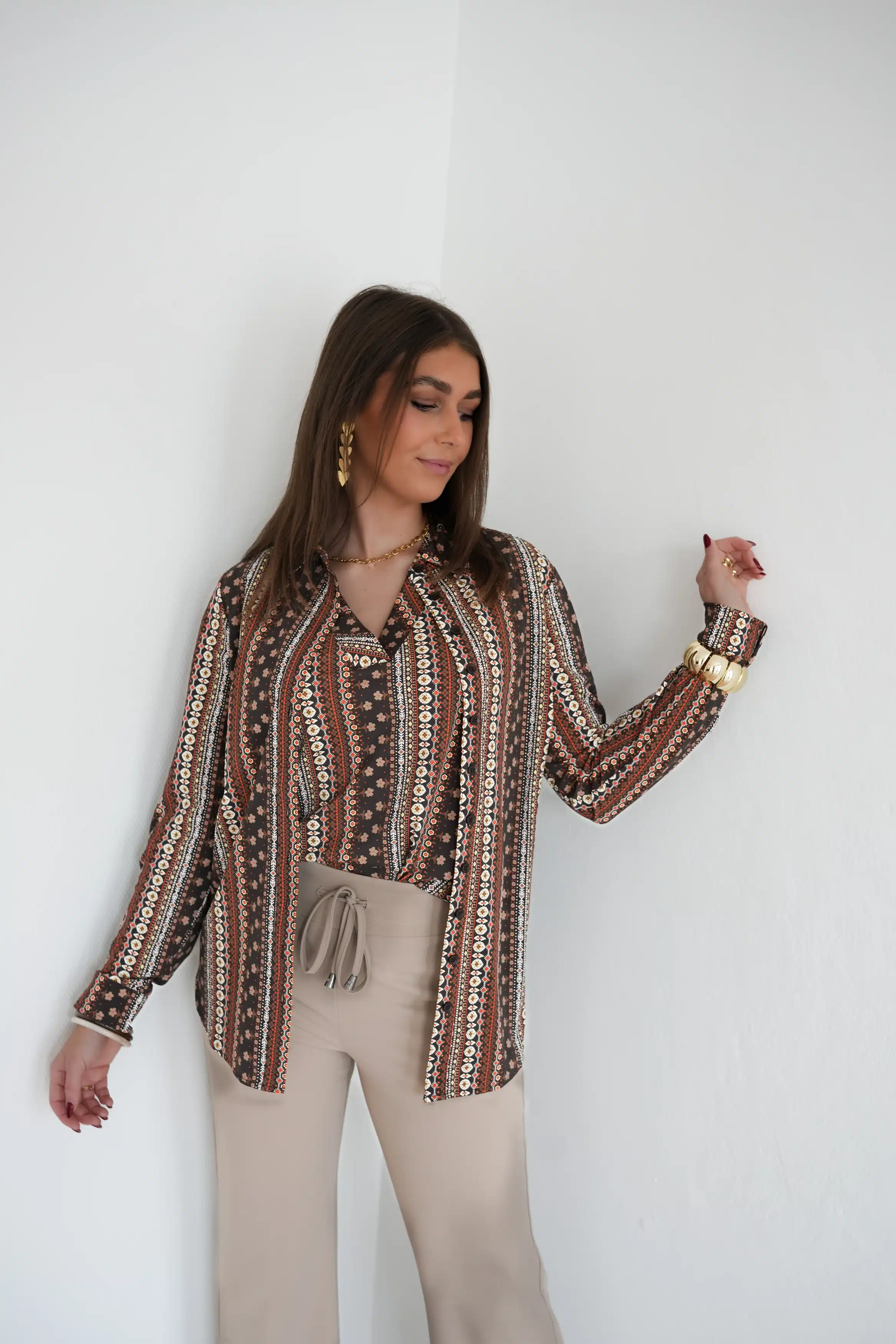 Mi Piace Travel V Neck Boho Print > - Afbeelding 3