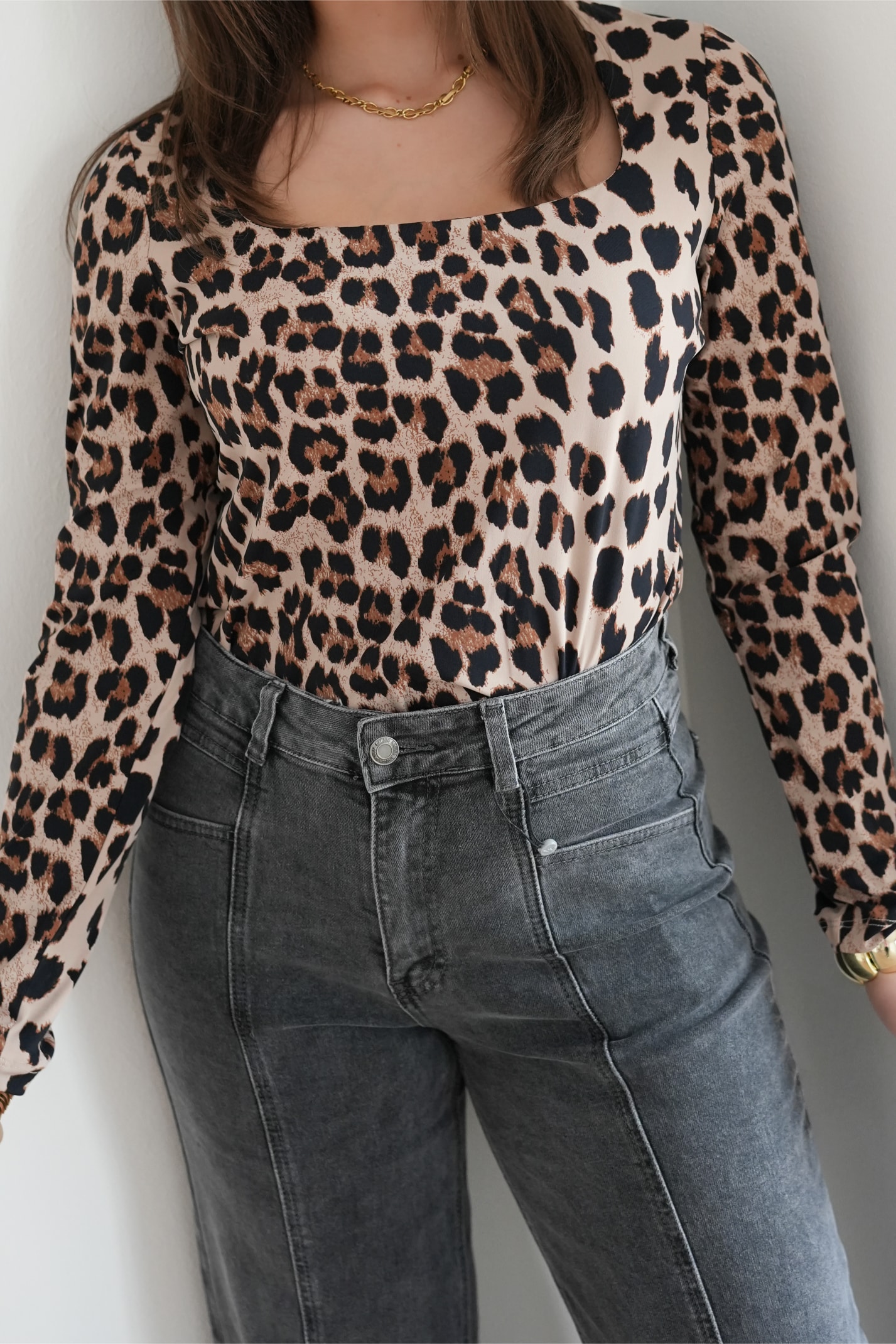 Mi Piace Shirt Square Neck Leopard - Afbeelding 2