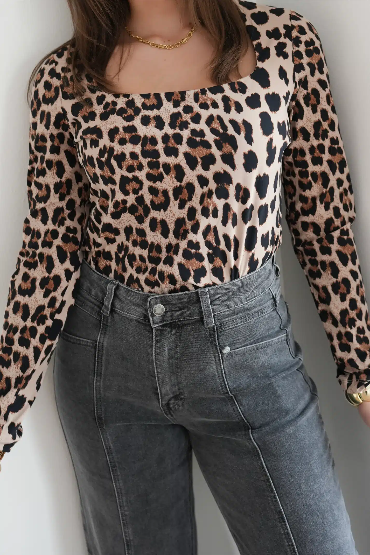 Mi Piace Shirt Square Neck Leopard - Afbeelding 2