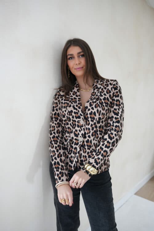 Mi Piace Leopard Blazer