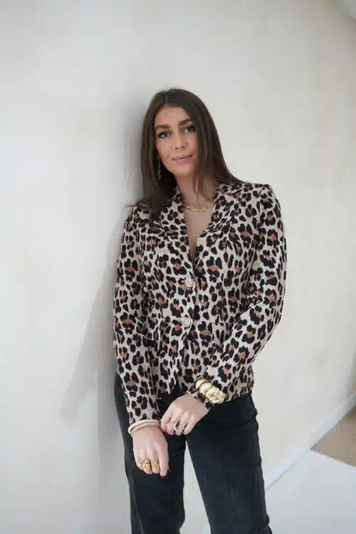 Mi Piace Leopard Blazer
