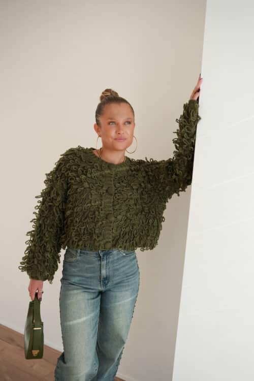 Alternative view of Kyra Cardigan Khaki |