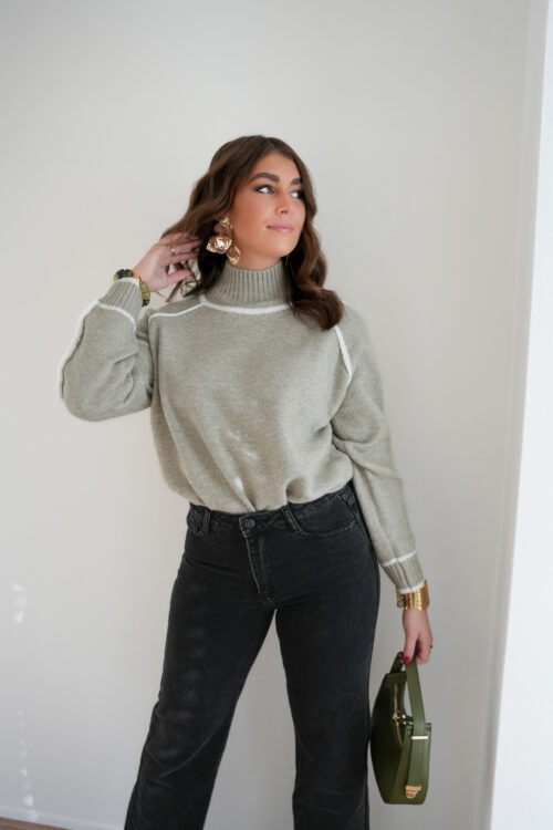 Cleo Sweater Green White *