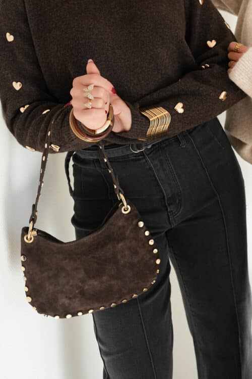 Maya Studs Bag Brown