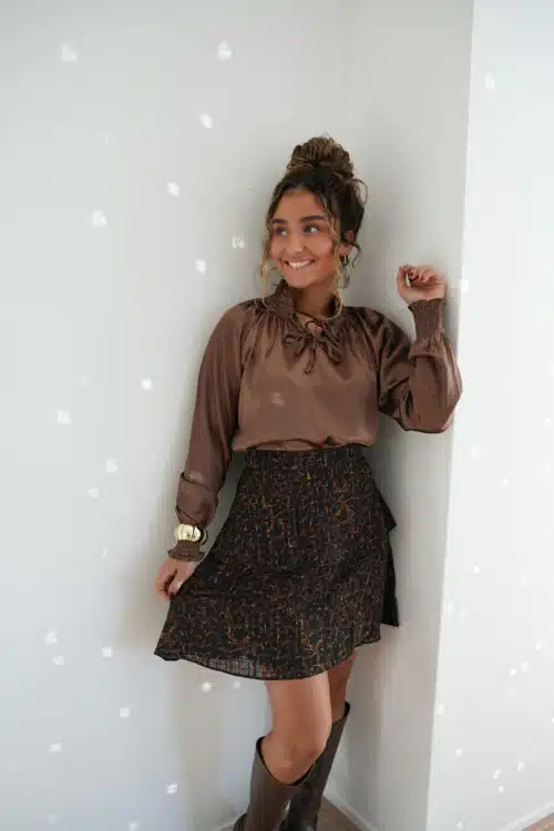 Alternative view of Lofty Manner Skirt Elin Panter Brown