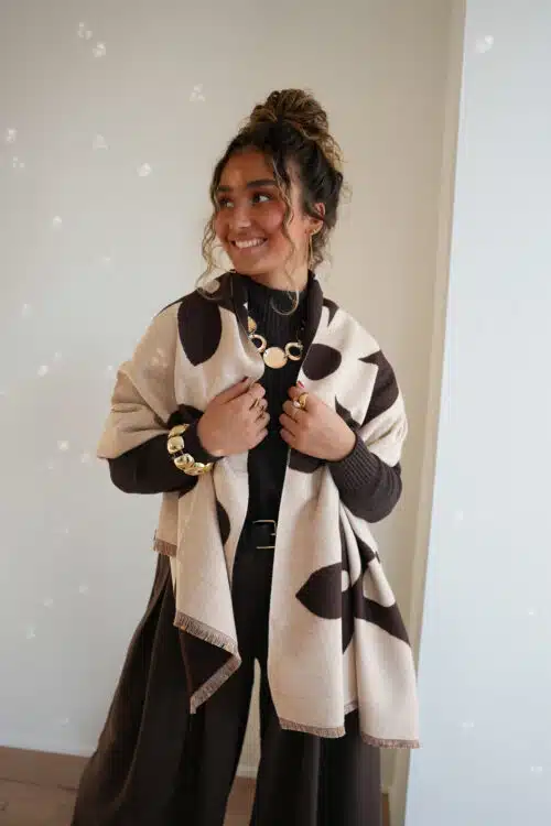 Alternative view of Lotte Scarf Brown Beige