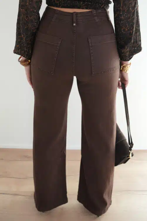 Alternative view of Tillie Wide Leg Jeans Brown 3333
