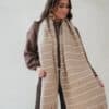 Amber Scarf Beige Stripes