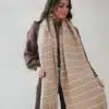 Amber Scarf Beige Stripes