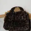 Fur Bag Leo Brown Black