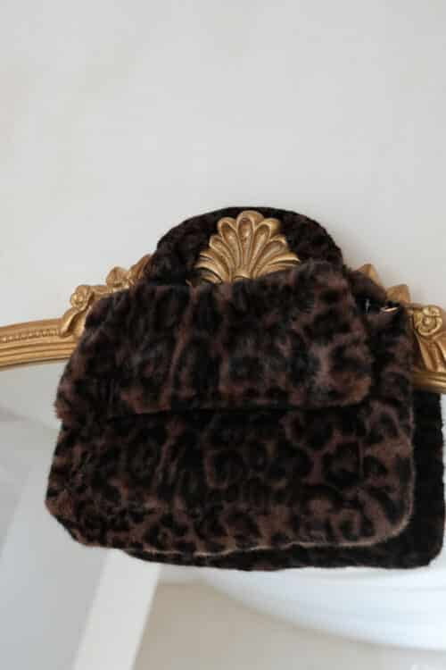 Fur Bag Leo Brown Black