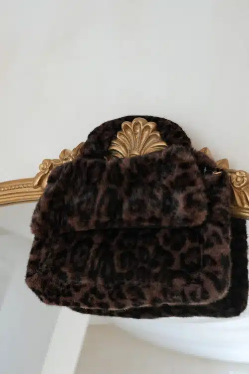 Fur Bag Leo Brown Black