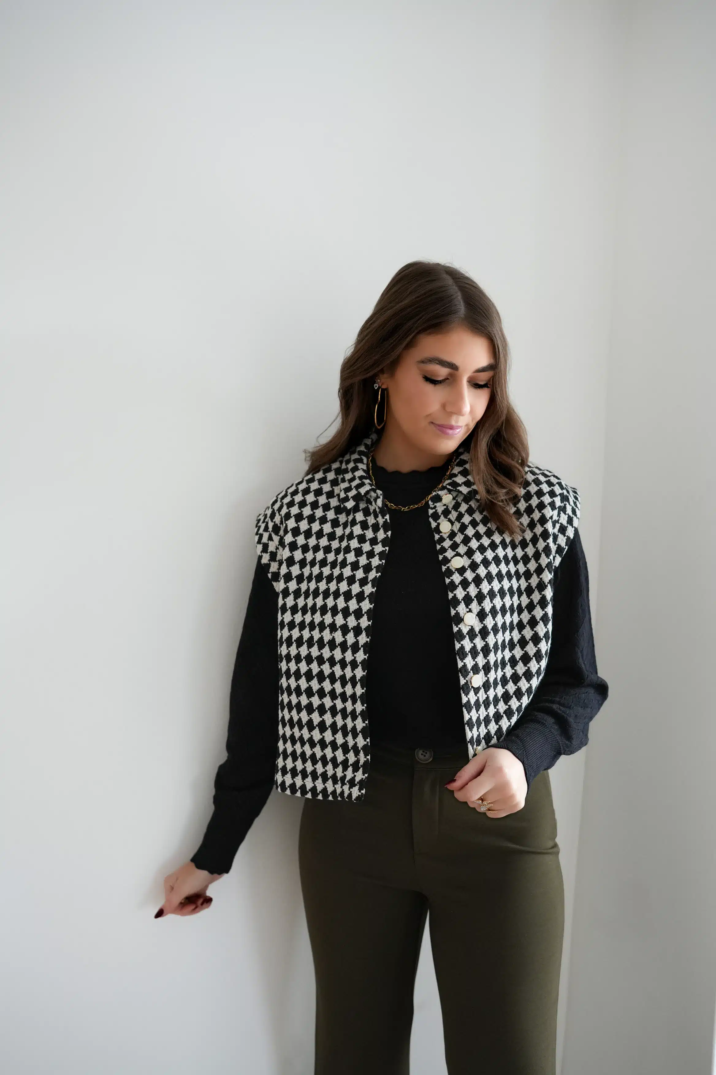 Lofty Manner Gilet Candece Black White - Afbeelding 3