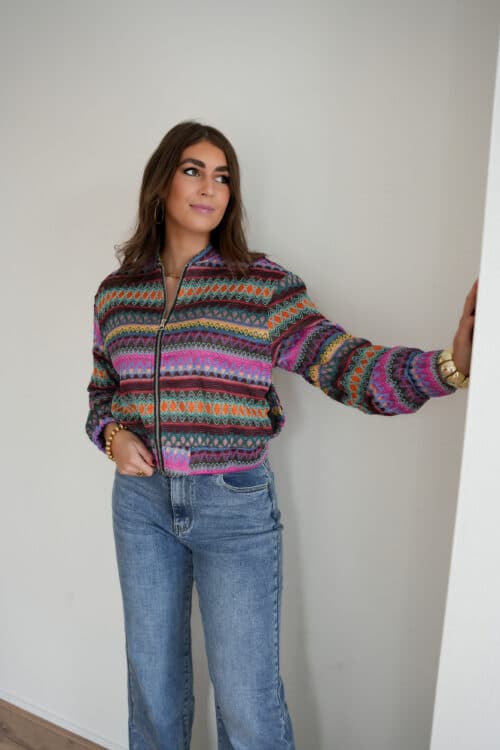 Lofty Manner Jacket Plien Multi Pink