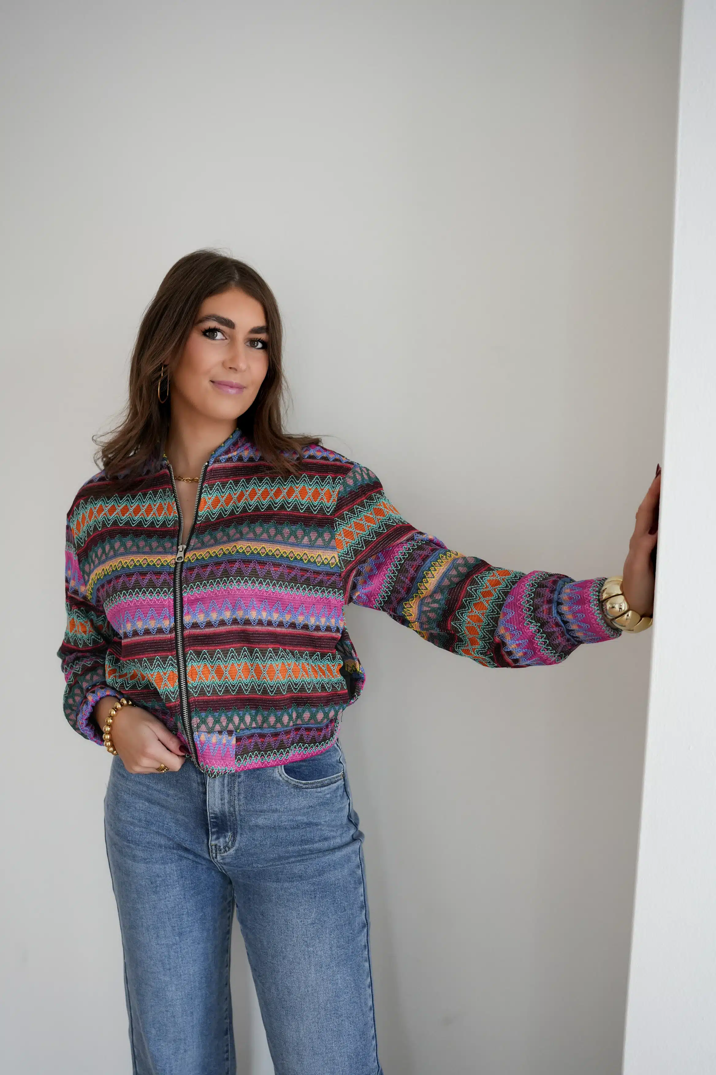 Lofty Manner Jacket Plien Multi Pink - Afbeelding 4