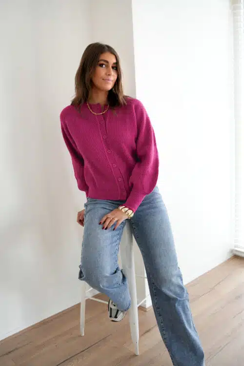 Alternative view of Lofty Manner Cardigan Aria Pink