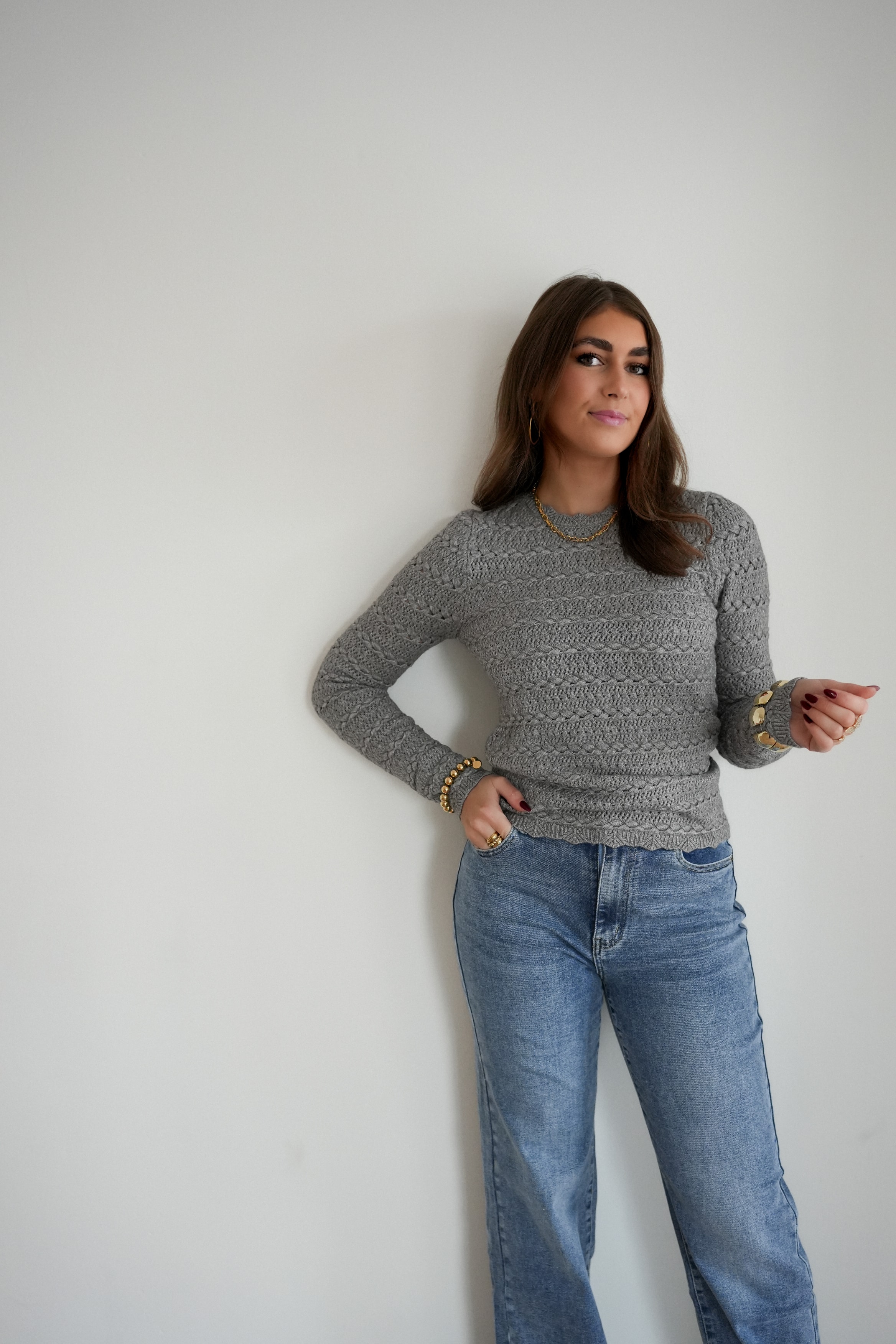Lofty Manner Sweater Marla Grey - Afbeelding 4