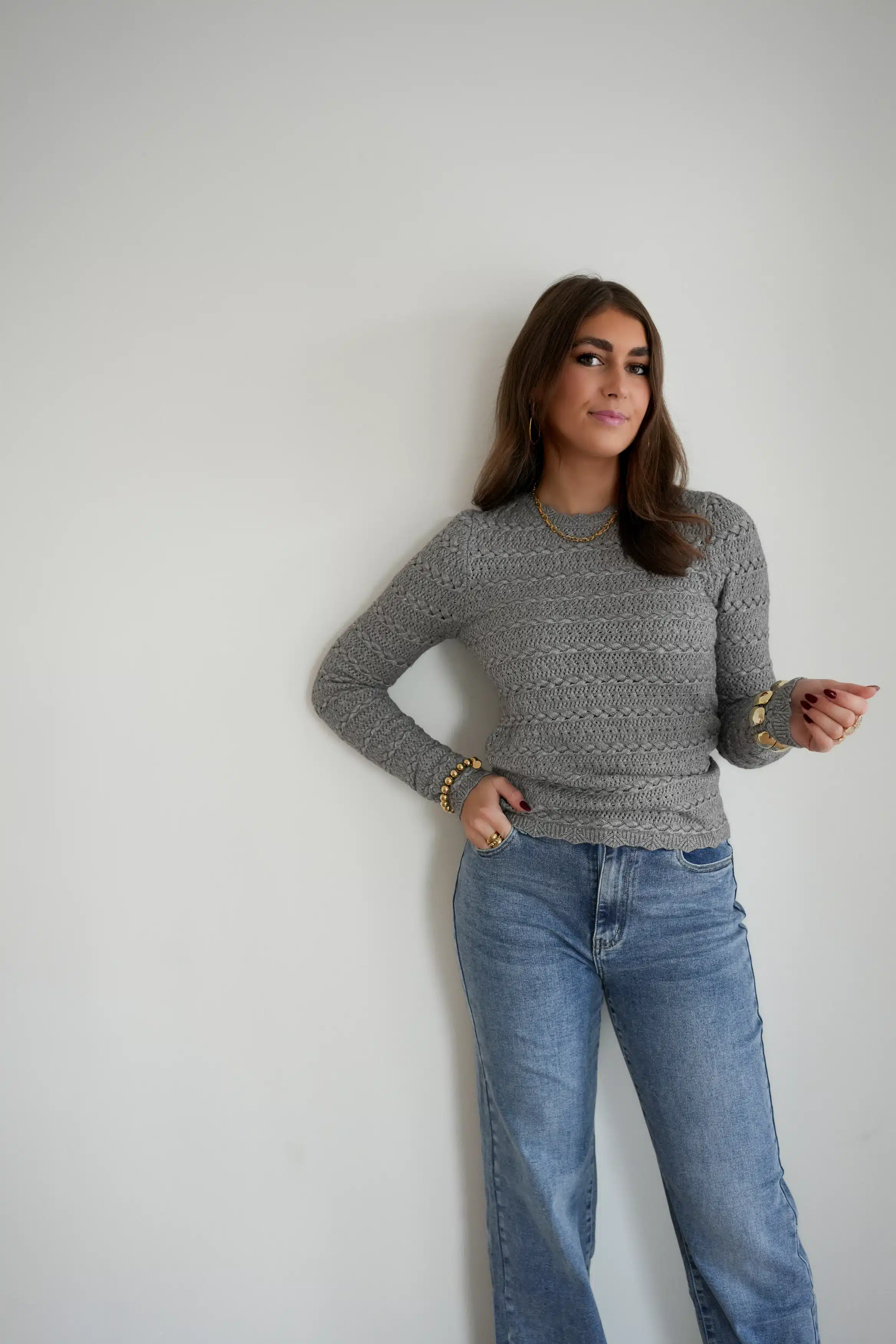 Lofty Manner Sweater Marla Grey - Afbeelding 4