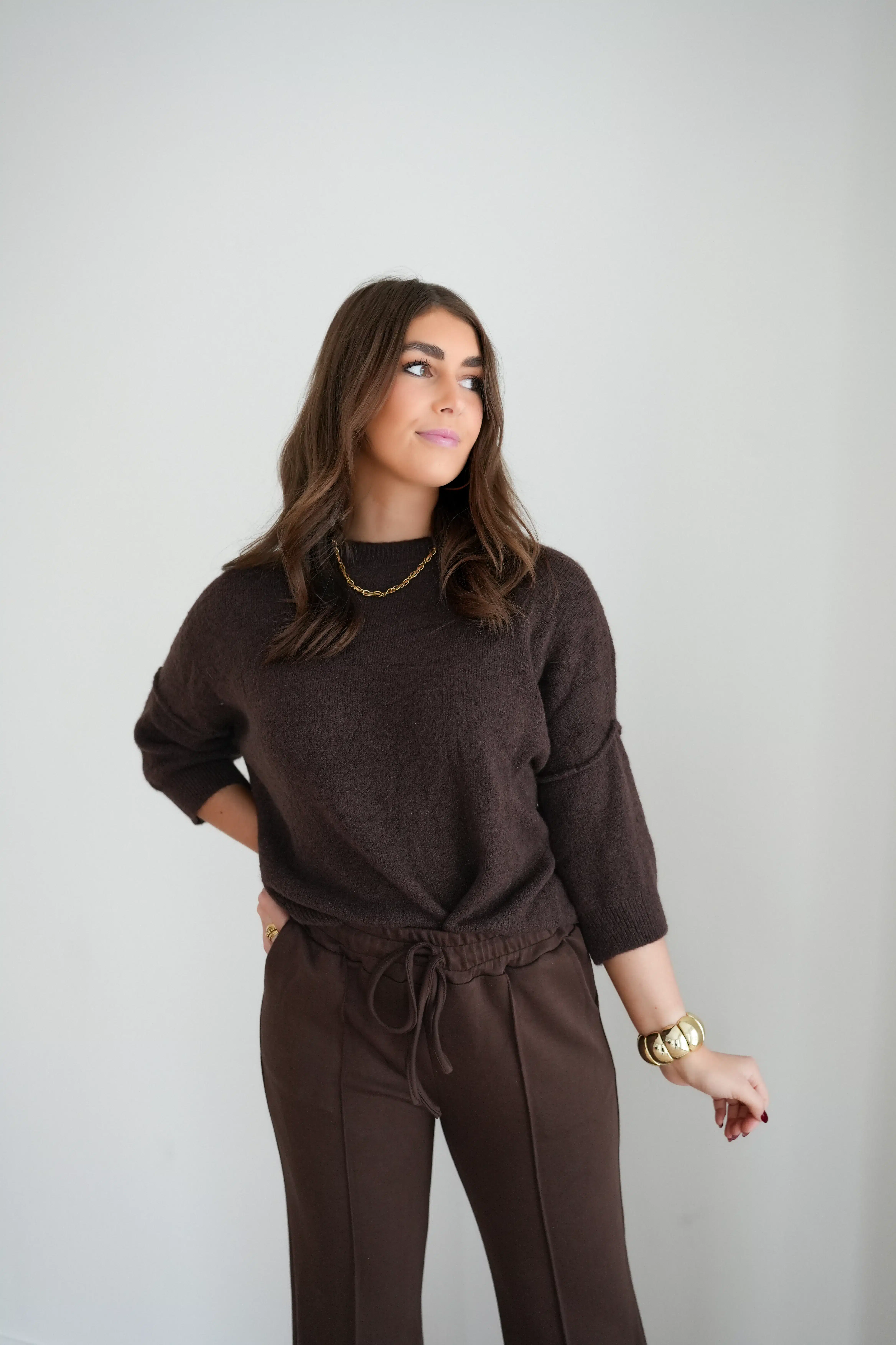 Alpaca Sweater Choco - Afbeelding 4