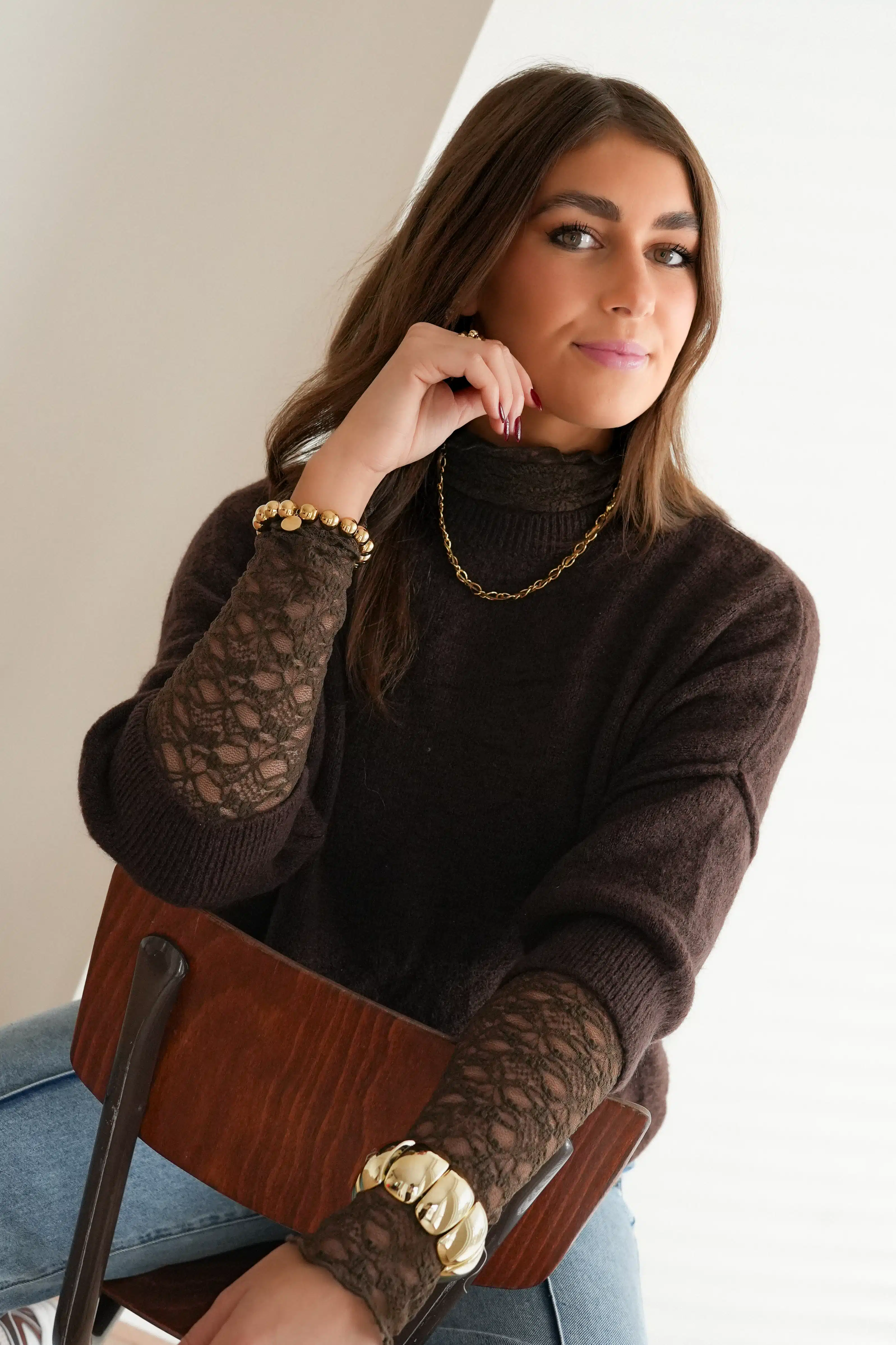 Alpaca Sweater Choco - Afbeelding 6