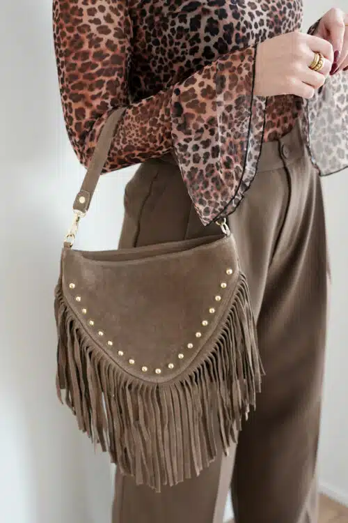 Fransje Studs Bag Taupe