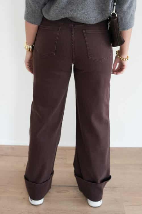 Alternative view of Yara Dad Fit Jeans Brown 6392-6