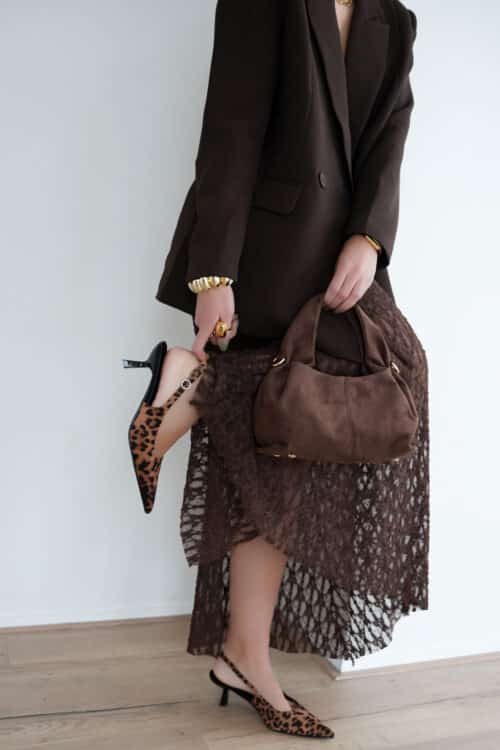 Alternative view of Minnie Lace Skirt Brown