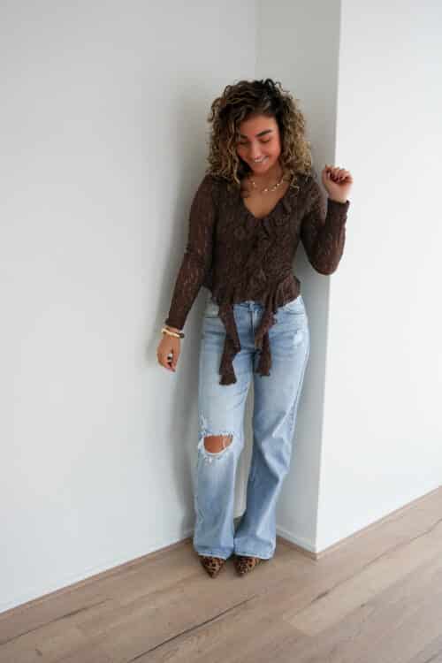 Alternative view of Damaged Jeans 9032