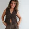 Feye Flower Gilet Brown |