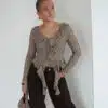 Lora Lace Top Taupe