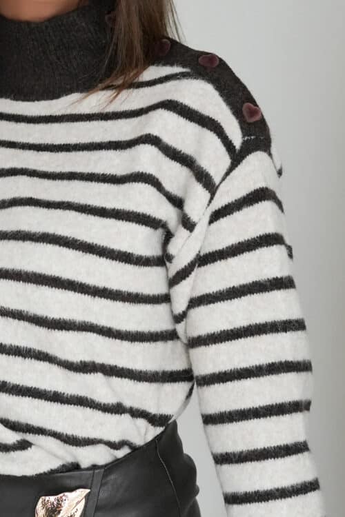 Alternative view of Jolie Stripe Heart Sweater*