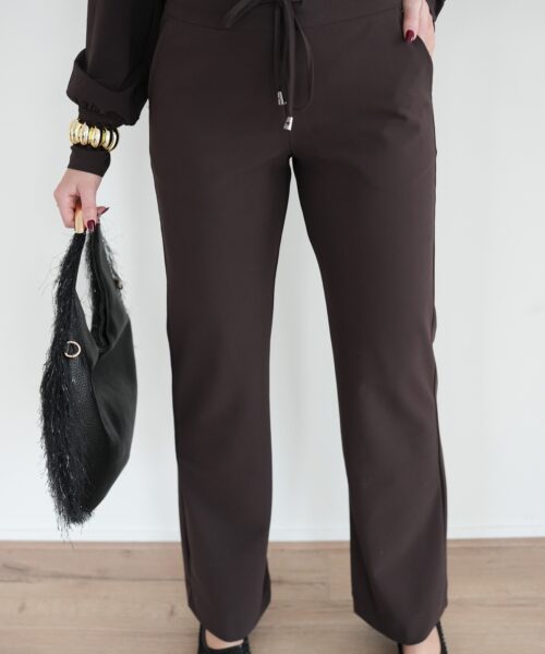 Mi Piace Trouser Straight Bonded Espresso