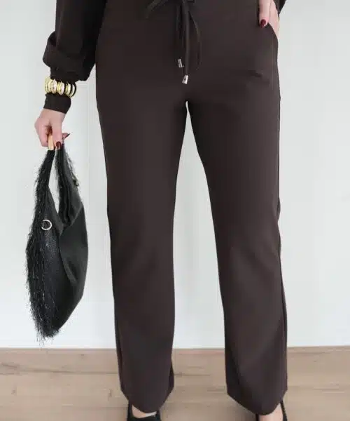 Mi Piace Trouser Straight Bonded Espresso