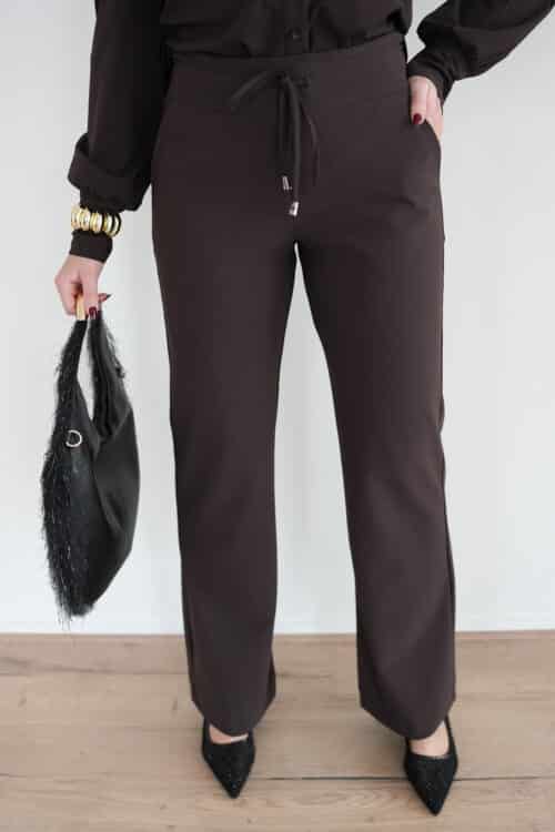 Mi Piace Trouser Straight Bonded Espresso