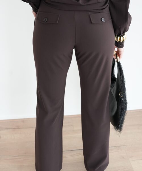 Alternative view of Mi Piace Trouser Straight Bonded Espresso