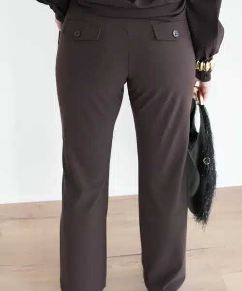 Alternative view of Mi Piace Trouser Straight Bonded Espresso