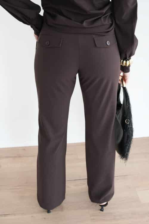 Alternative view of Mi Piace Trouser Straight Bonded Espresso