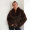 Faye Fur Jacket Brown