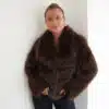 Faye Fur Jacket Brown