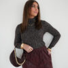 Cece Lurex Sweater Brown