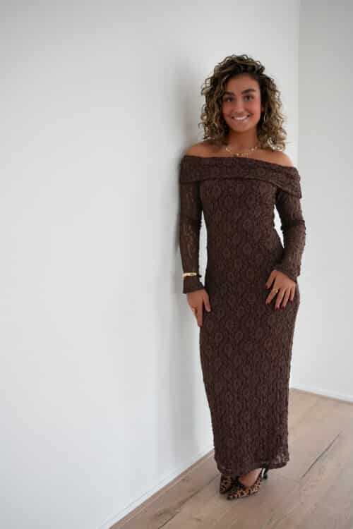 Alternative view of Sophia Lace Dress Brown