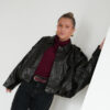 Alice Leatherlook Jacket Dark Brown^