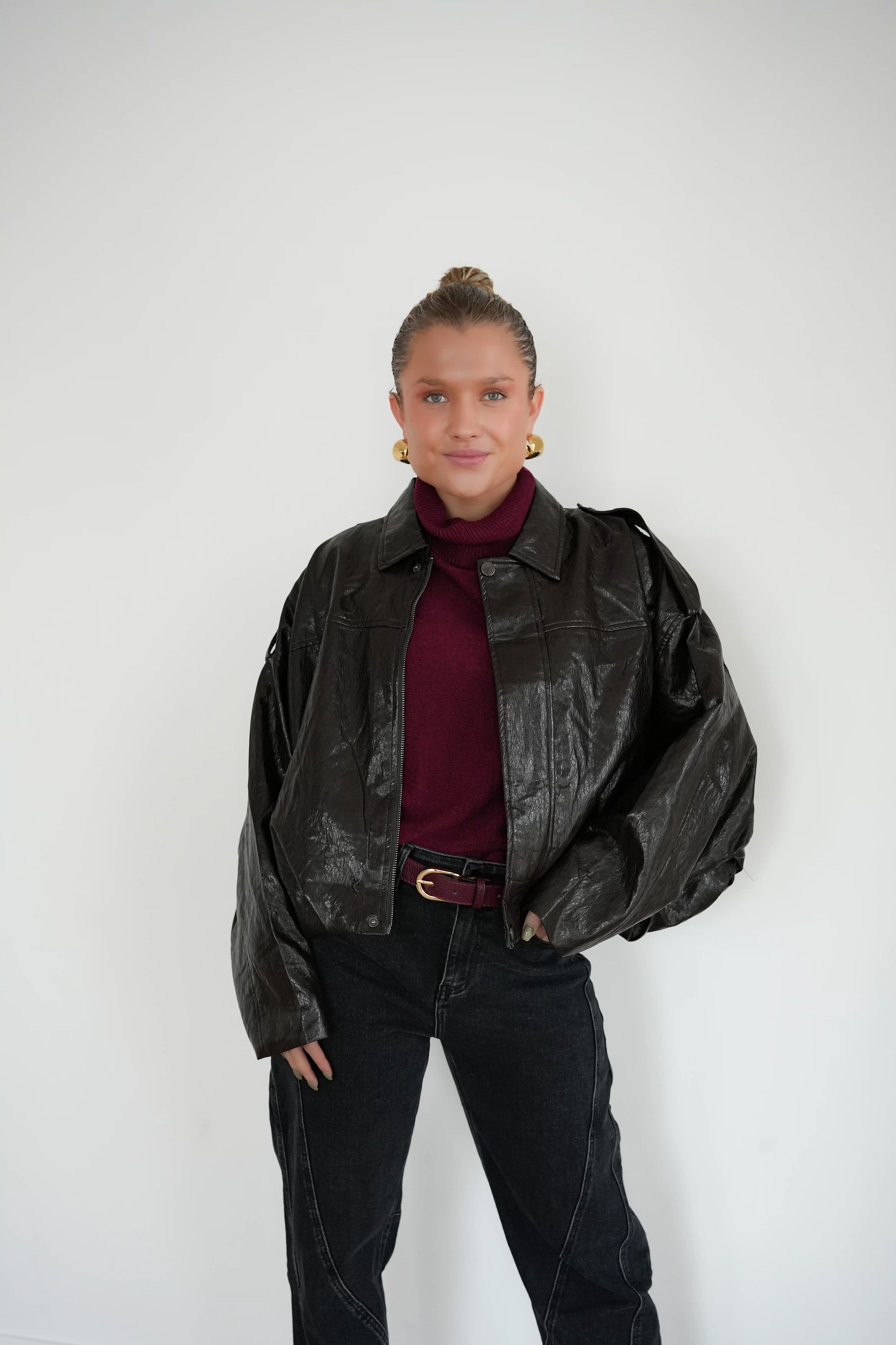 Alice Leatherlook Jacket Dark Brown^ - Afbeelding 8