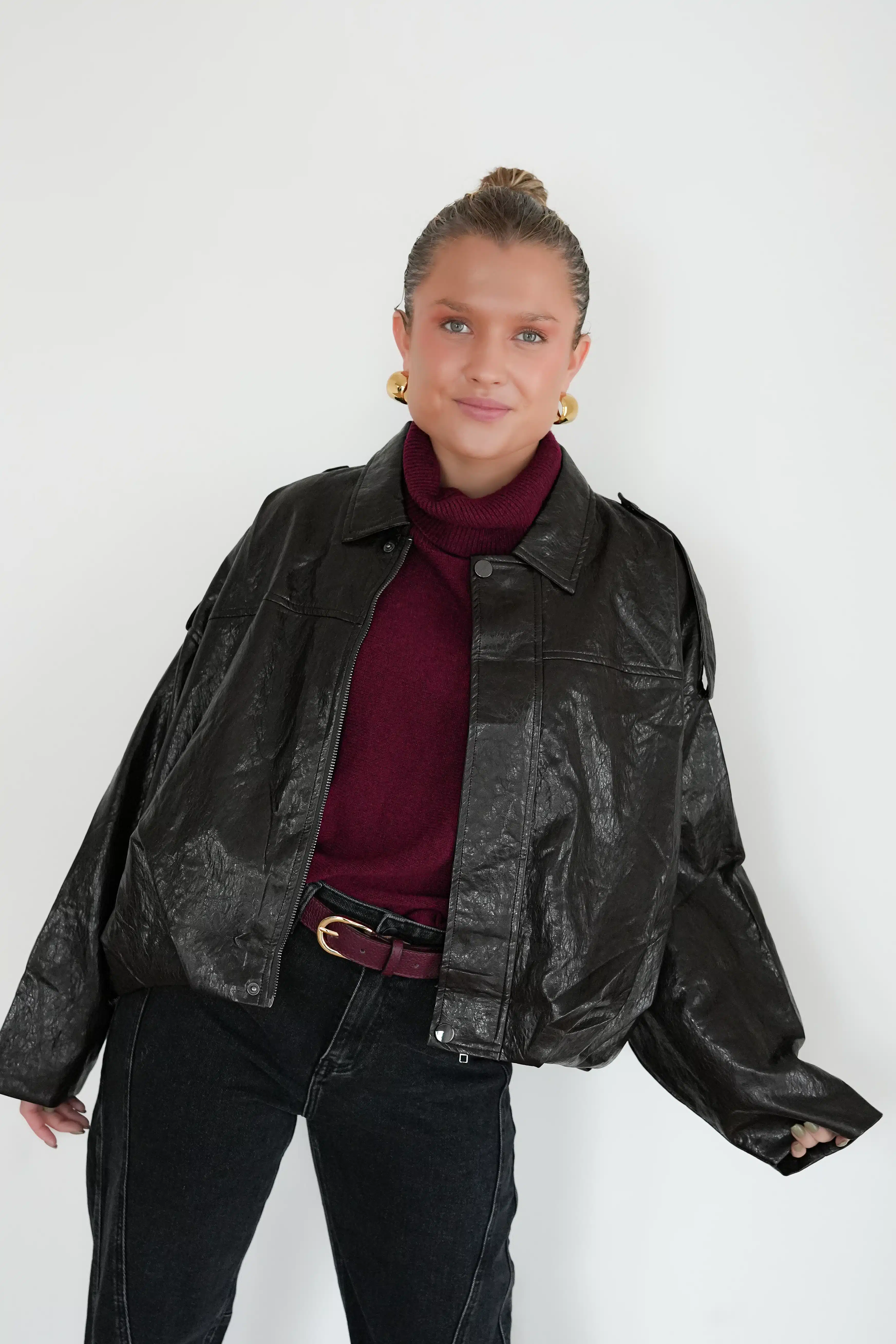 Alice Leatherlook Jacket Dark Brown^ - Afbeelding 3